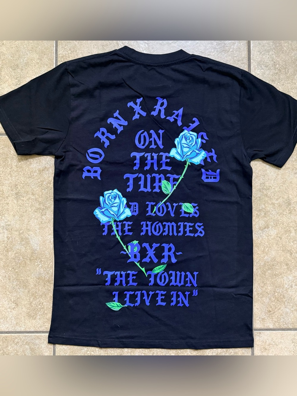 Born X Raised Shirt Size Small On The Turf The Town I Live In New FAST SHIPPING